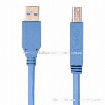 Blue USB 3.0 A Male to B Male Cable